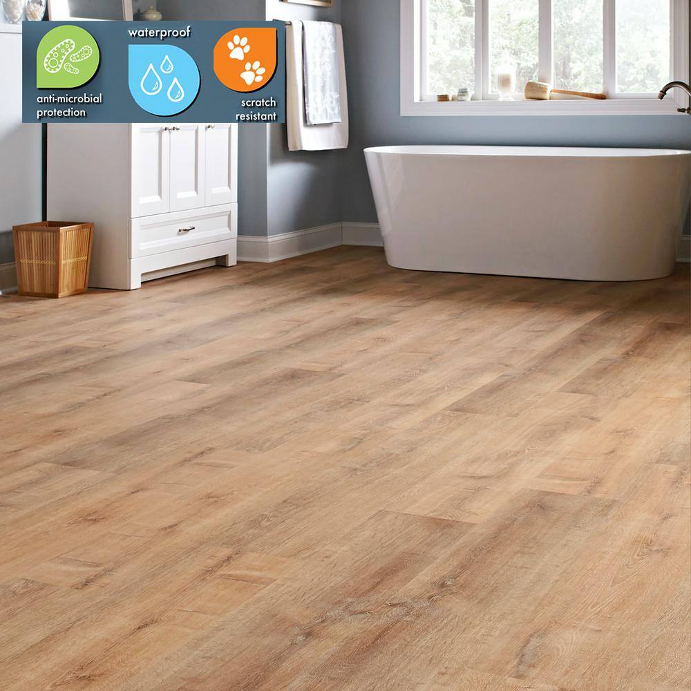 Lifeproof Fresh Oak 22 MIL x 8.7 in. W x 48 in. L Click Lock Waterproof Luxury Vinyl Plank Flooring (20.1 sqftcase) I96711LP