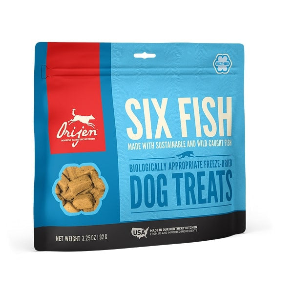 ORIJEN Grain Free Six Fish Freeze Dried Dog Treats andndash; Pet Empire and Supplies