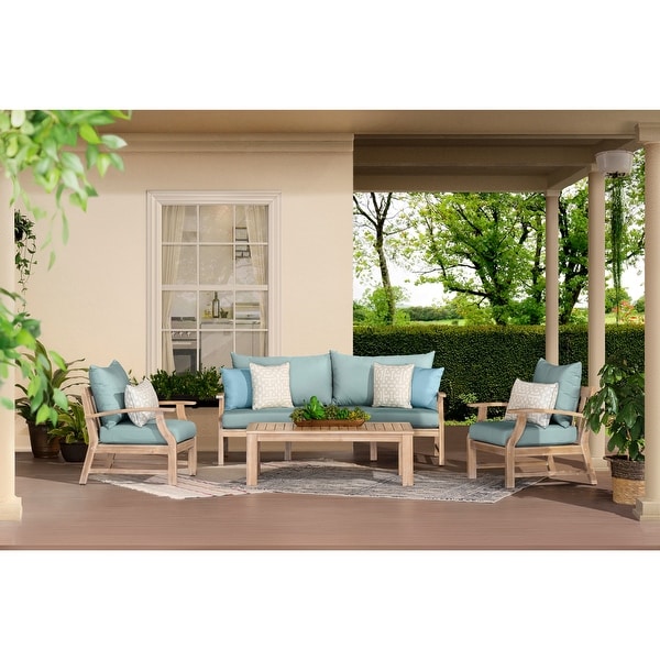 Kooper 4 Piece Sunbrella Outdoor Patio Sofa and Club Chair Set