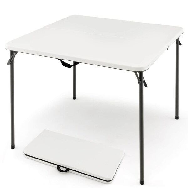 Folding Camping Table with AllWeather HDPE Tabletop and Rustproof Steel Frame