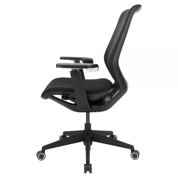 WorkPro Sentrix Ergonomic Mesh/Fabric Mid-Back Manager's Chair， 3D Arms， Black， BIFMA Certified