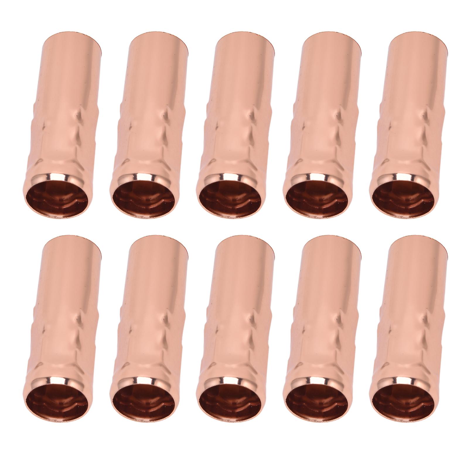 10Pcs E14 Metal Tube for Candle Lamp Holder Lamp Base Lighting Accessories 25x80mm Rose Gold