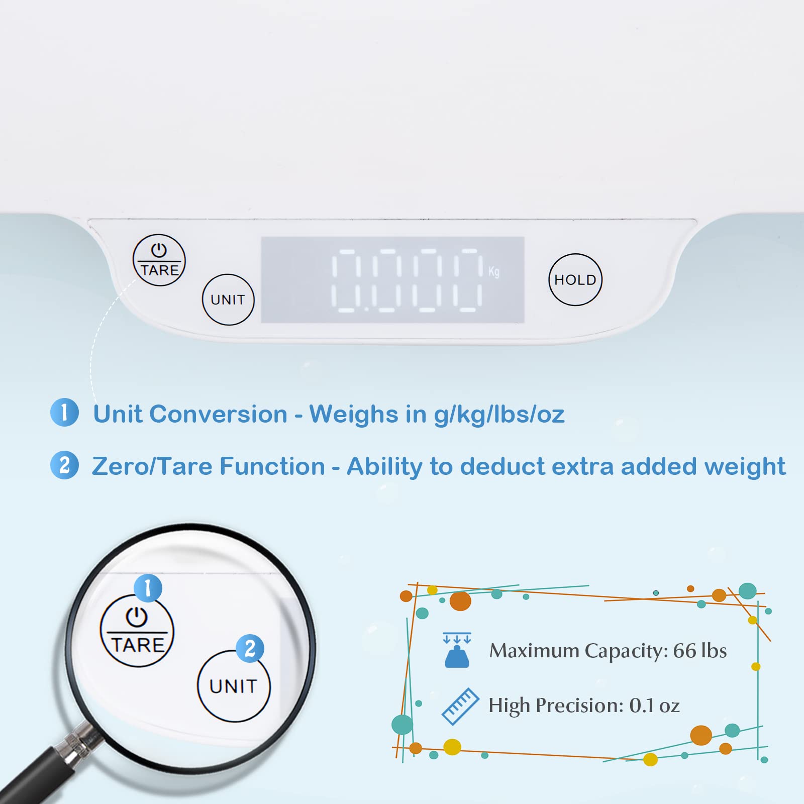 Costzon Baby Scale, Multifunctional Pet Scale with Digital LED Display