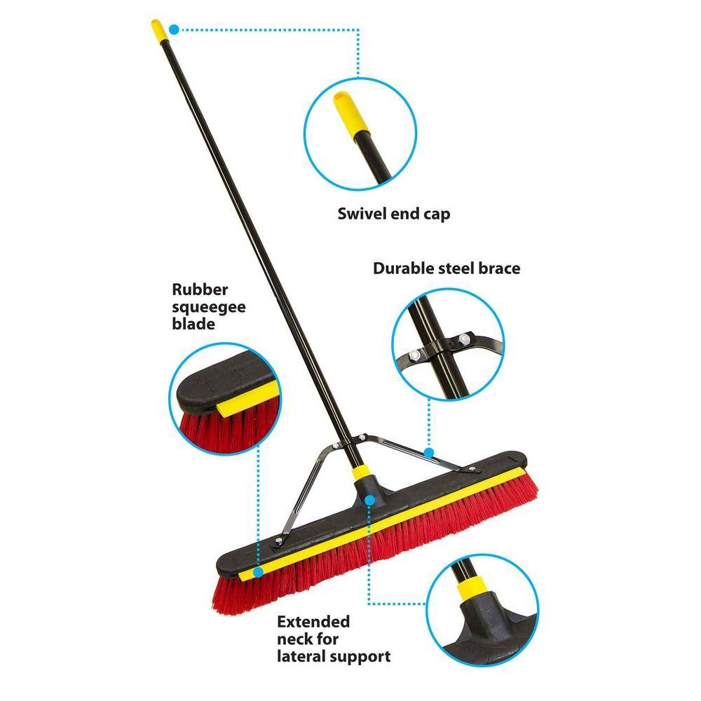 Quickie 2-in-1 Squeegee Push Broom 635SU