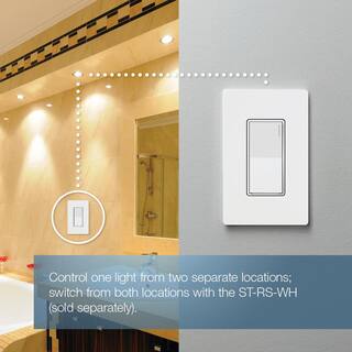 Lutron Sunnata Switch for 6A Lighting or 3A 110 HP Motor Single PoleMulti Location Black (ST-6ANS-BL) ST-6ANS-BL