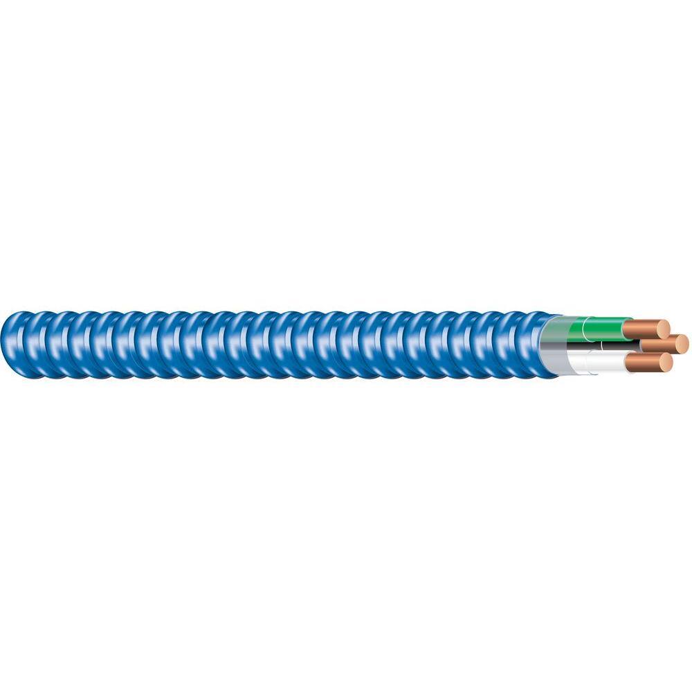 Southwire 122 x 250 ft. Solid Blue CU MC (Metal Clad) Armorlite Cable 55276901