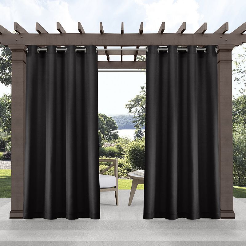 Exclusive Home 2-pack Indoor/Outdoor Solid Cabana Window Curtains