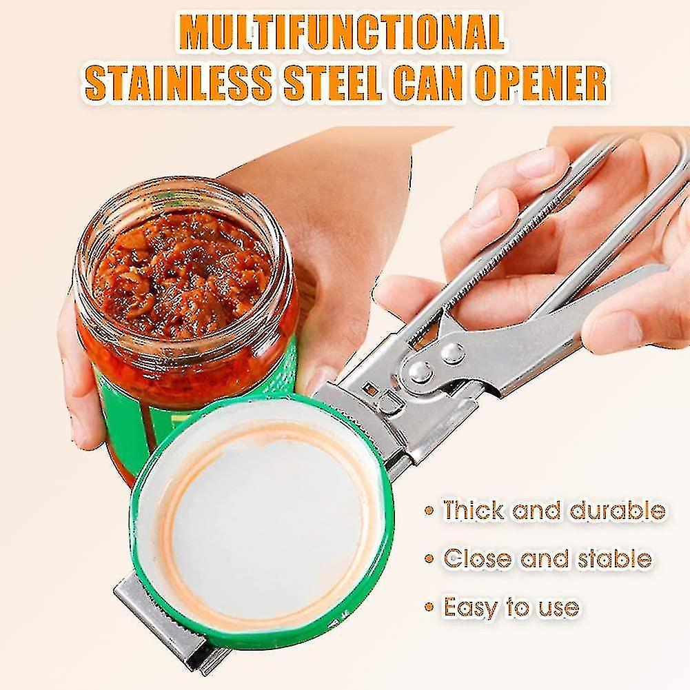 2pcs Master Opener Adjustable Jar and Bottle Opener， Adjustable Multifunctional Stainless Steel Can Op