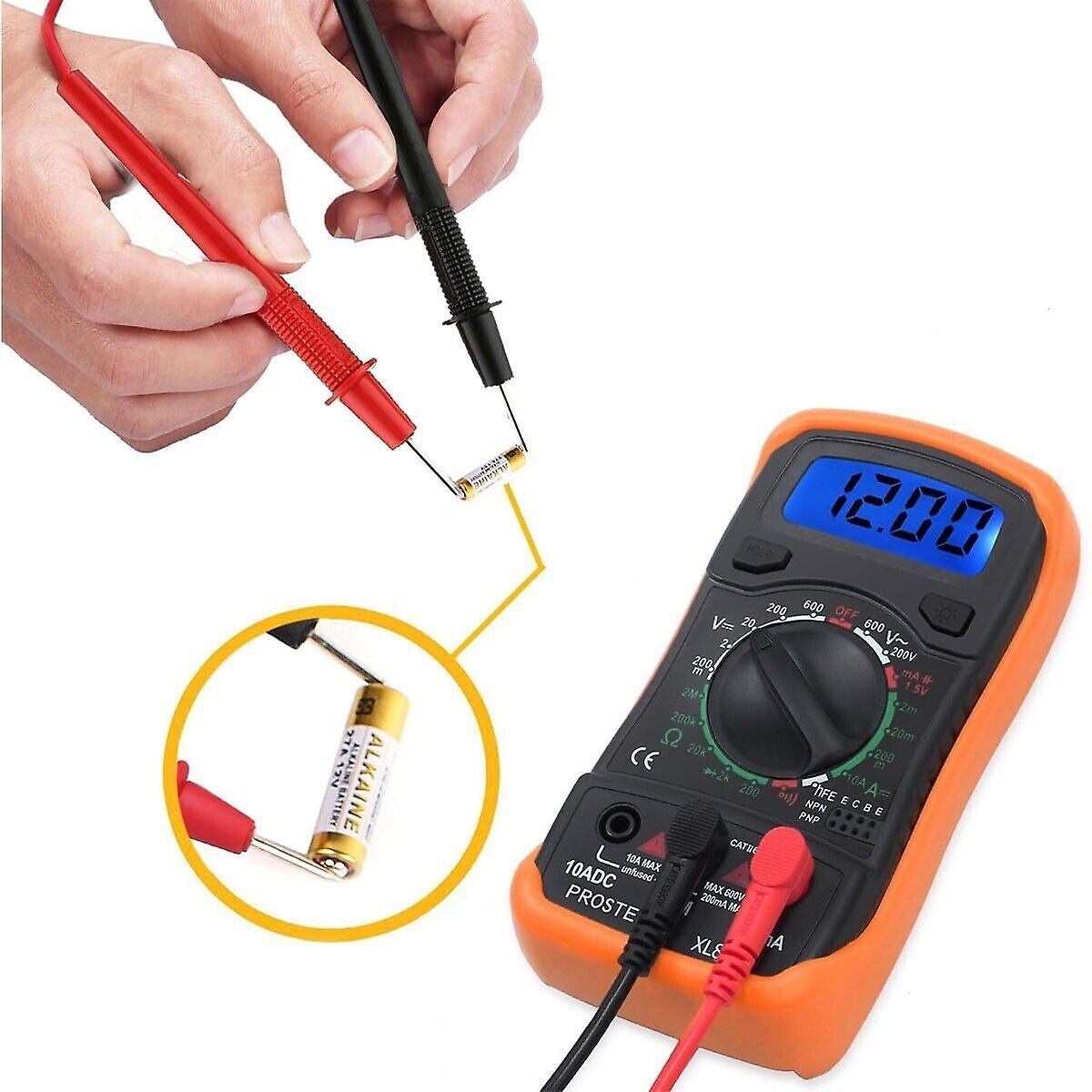 Digital Lcd Multimeter Voltmeter Ammeter Ac Dc Ohm Current Circuit Tester Buzzer W12790201