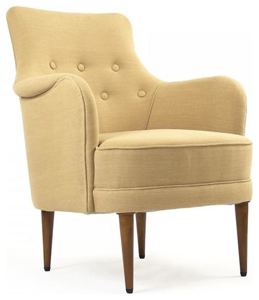 Arm Chair CELIE Ecru   Midcentury   Armchairs And Accent Chairs   by EuroLuxHome  Houzz