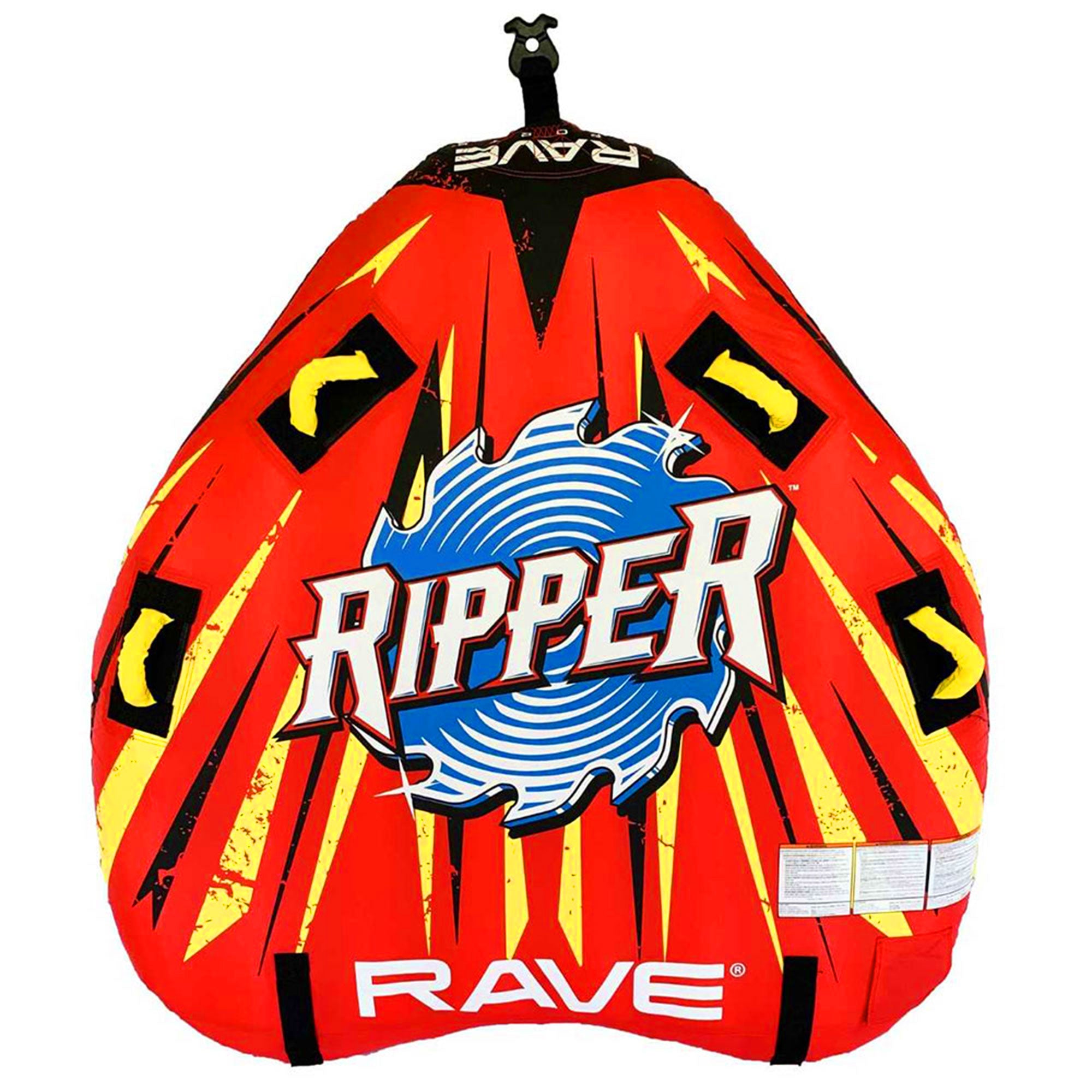 RAVE Sports 02918-RV-SMU Ripper 2 Rider Nylon Inflatable Towable Float， Red