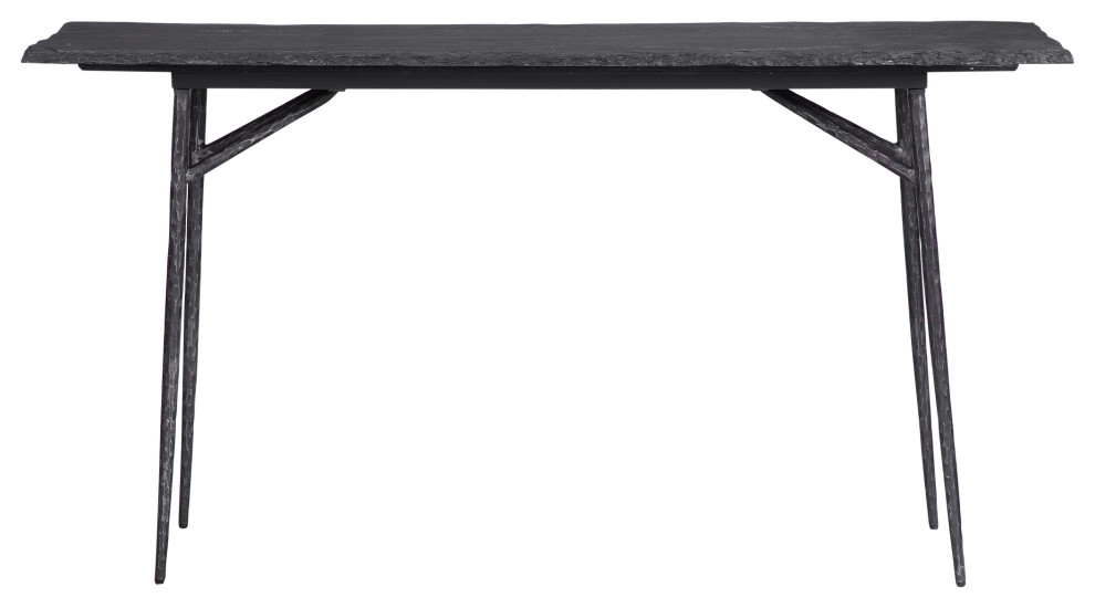 Uttermost Kaduna Slate Console Table   Midcentury   Console Tables   by HedgeApple  Houzz