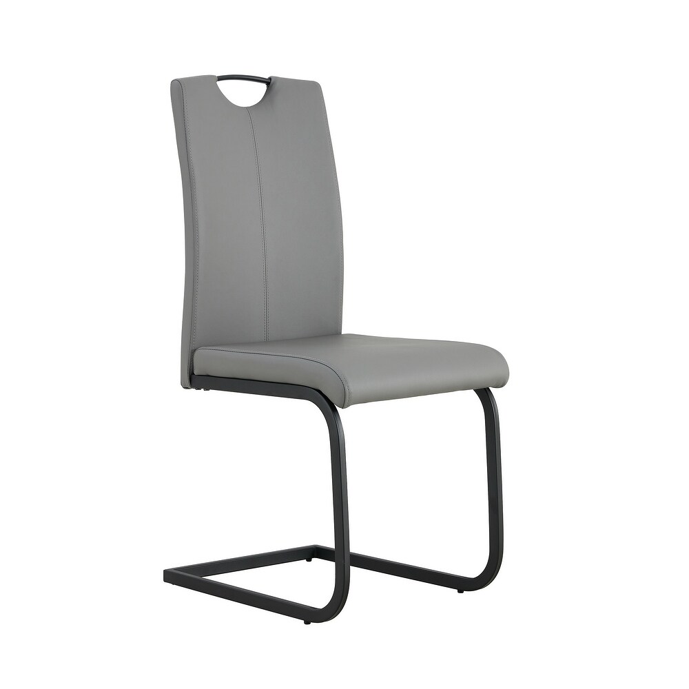 PU Chair modern kitchen chair with metal leg