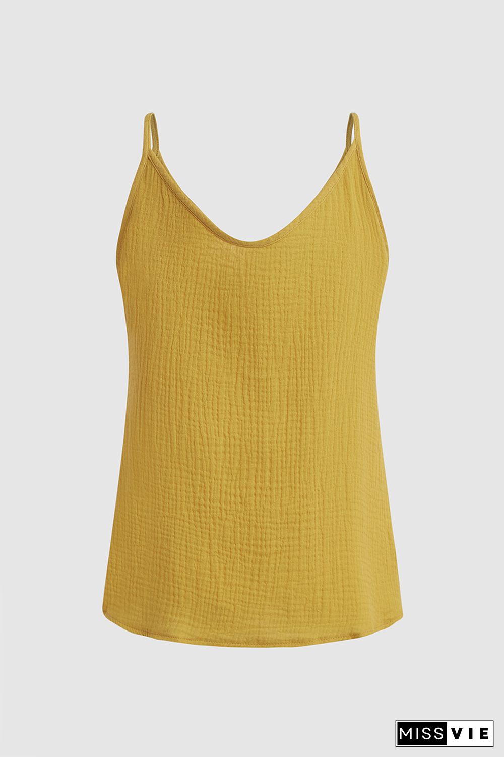 Solid V Neck Cami Top