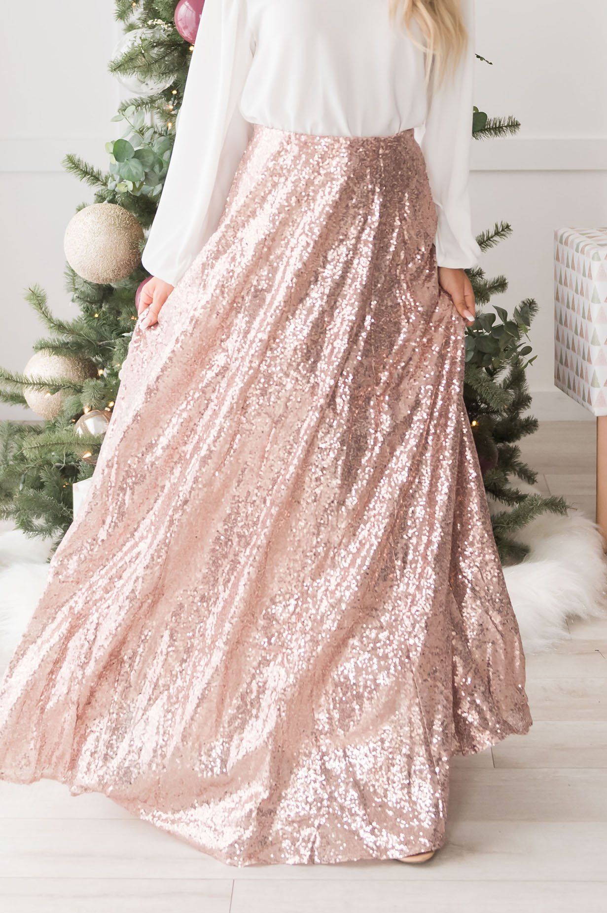 Glamorous Gala Sequin Maxi Skirt