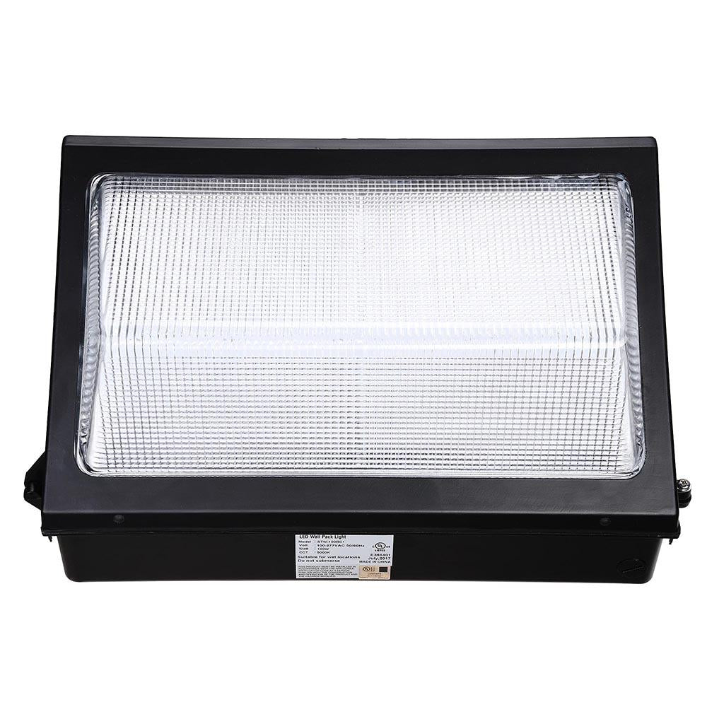 Yescom 100w Outdoor LED Wall Pack Light Fixture 10000lm 5000K UL Listed