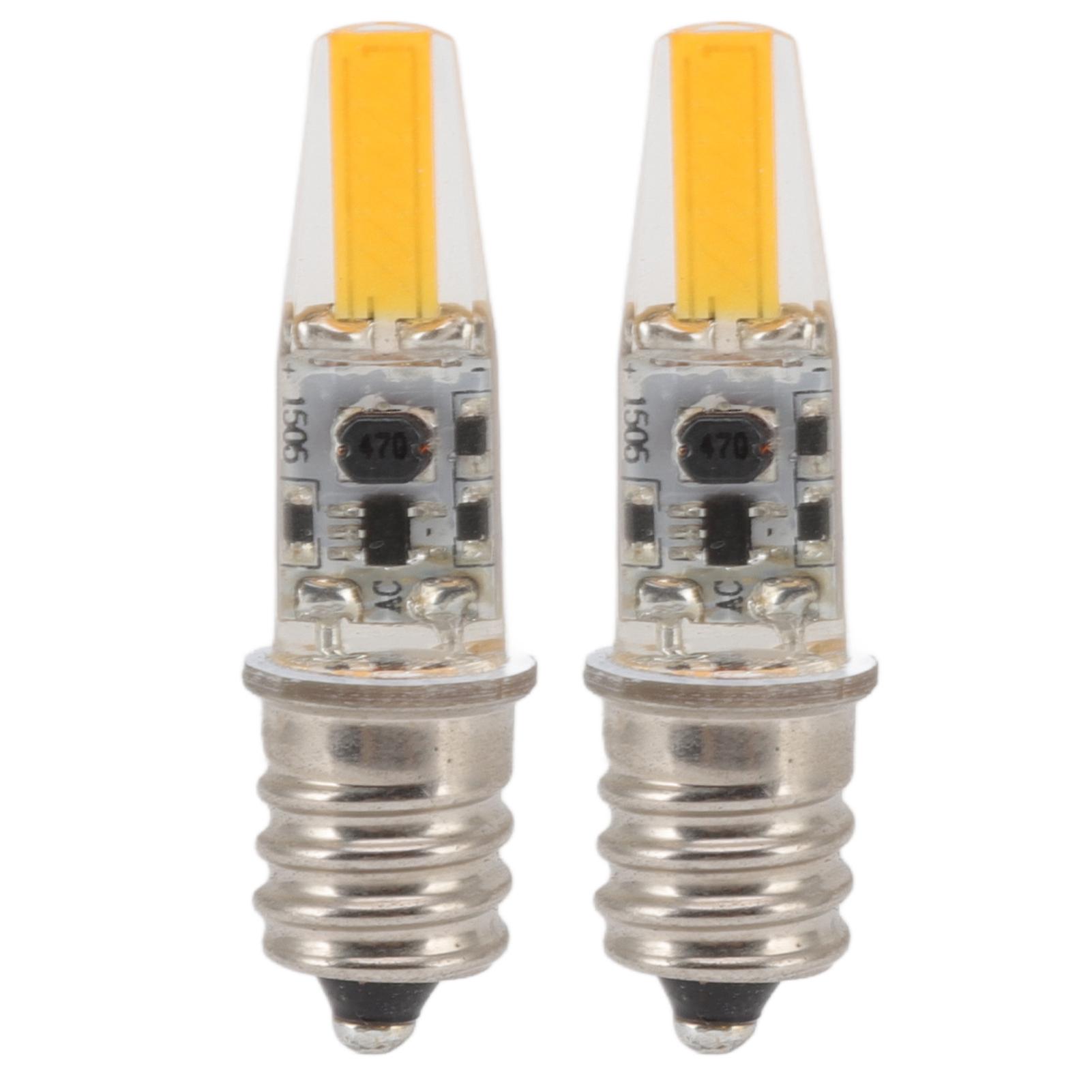 2pcs 2W 12V E12 LED Bulb Energy Saving Power Saving Candelabra Bulb Warm Light Light Bulb