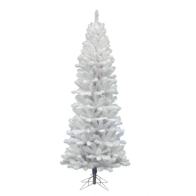 Vickerman White Salem Pencil Pine Artificial Christmas Tree