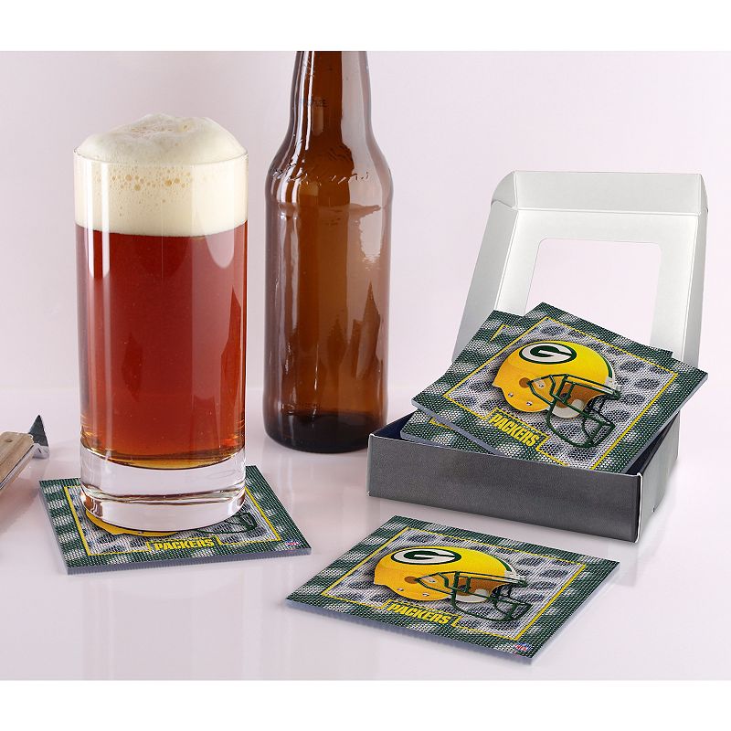 Green Bay Packers 5D Technology Coaster Set