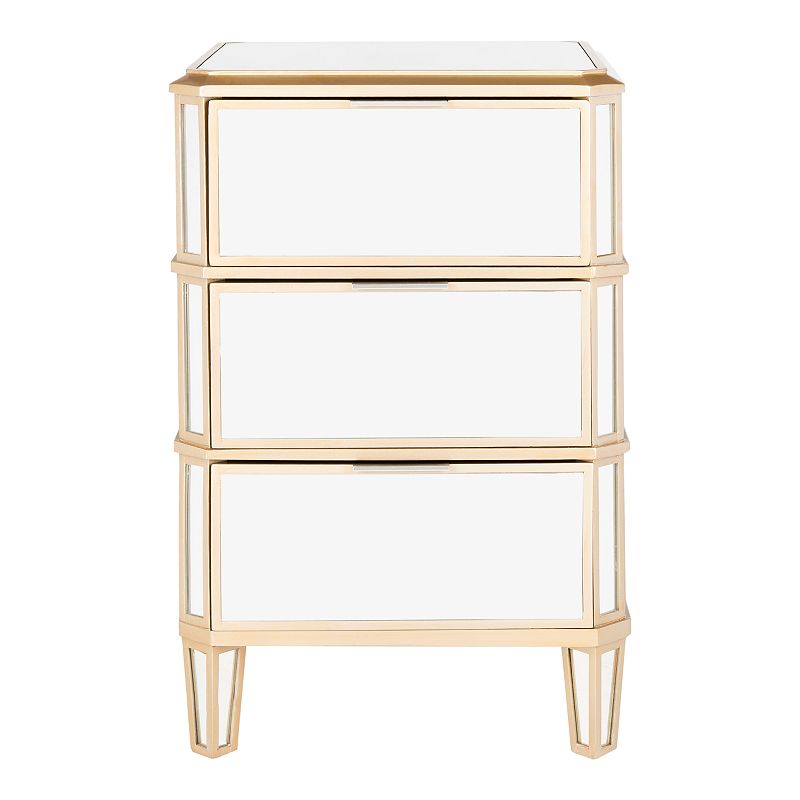 Safavieh Giana 3-Drawer Mirrored Nightstand