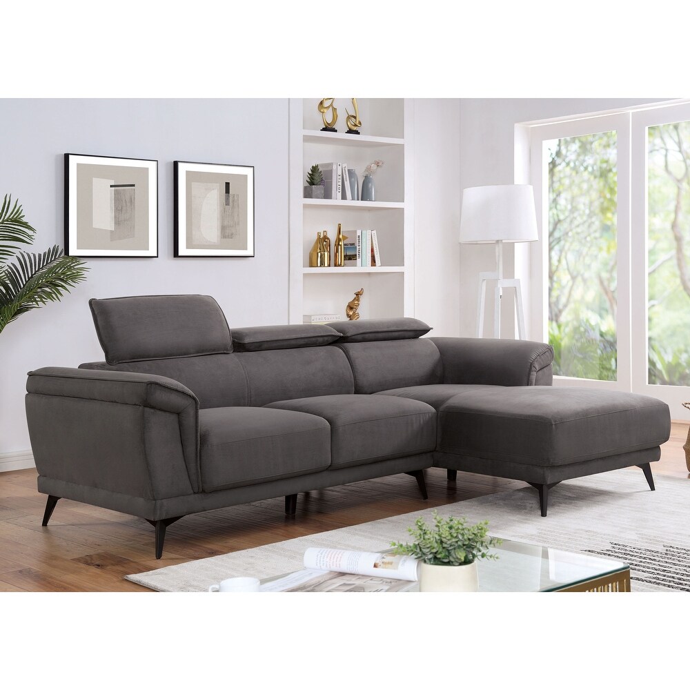 Francisse Contemporary Fabric Upholstered Sectional by Furniture of America