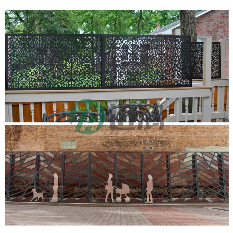 Factory Supply Metal Fencing Panel Laser Cut Decoration Garden Landscape Screen