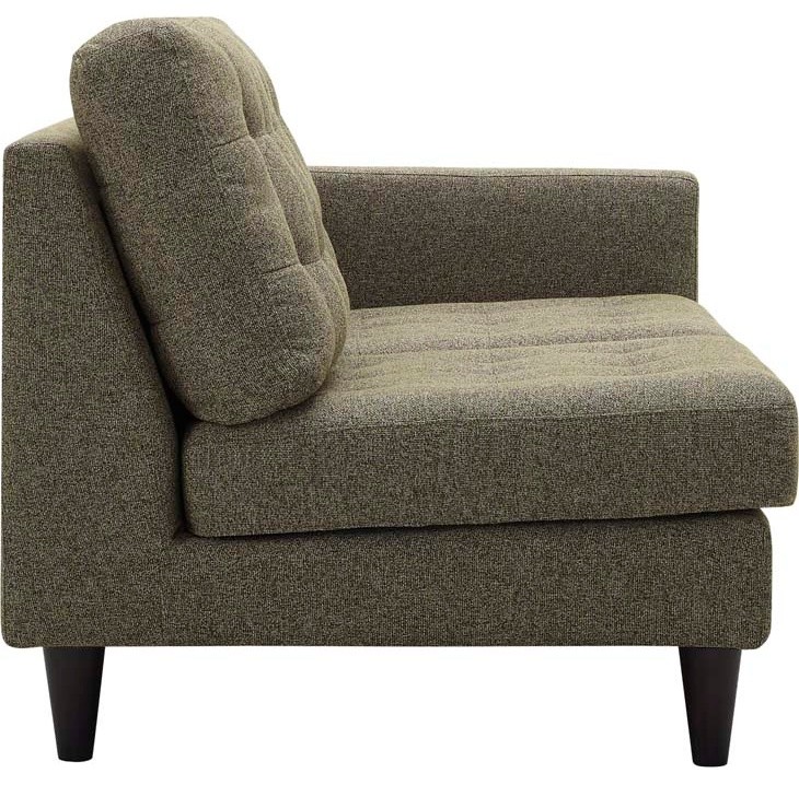 Empress Right Facing Upholstered Fabric Loveseat   Midcentury   Loveseats   by Modway  Houzz