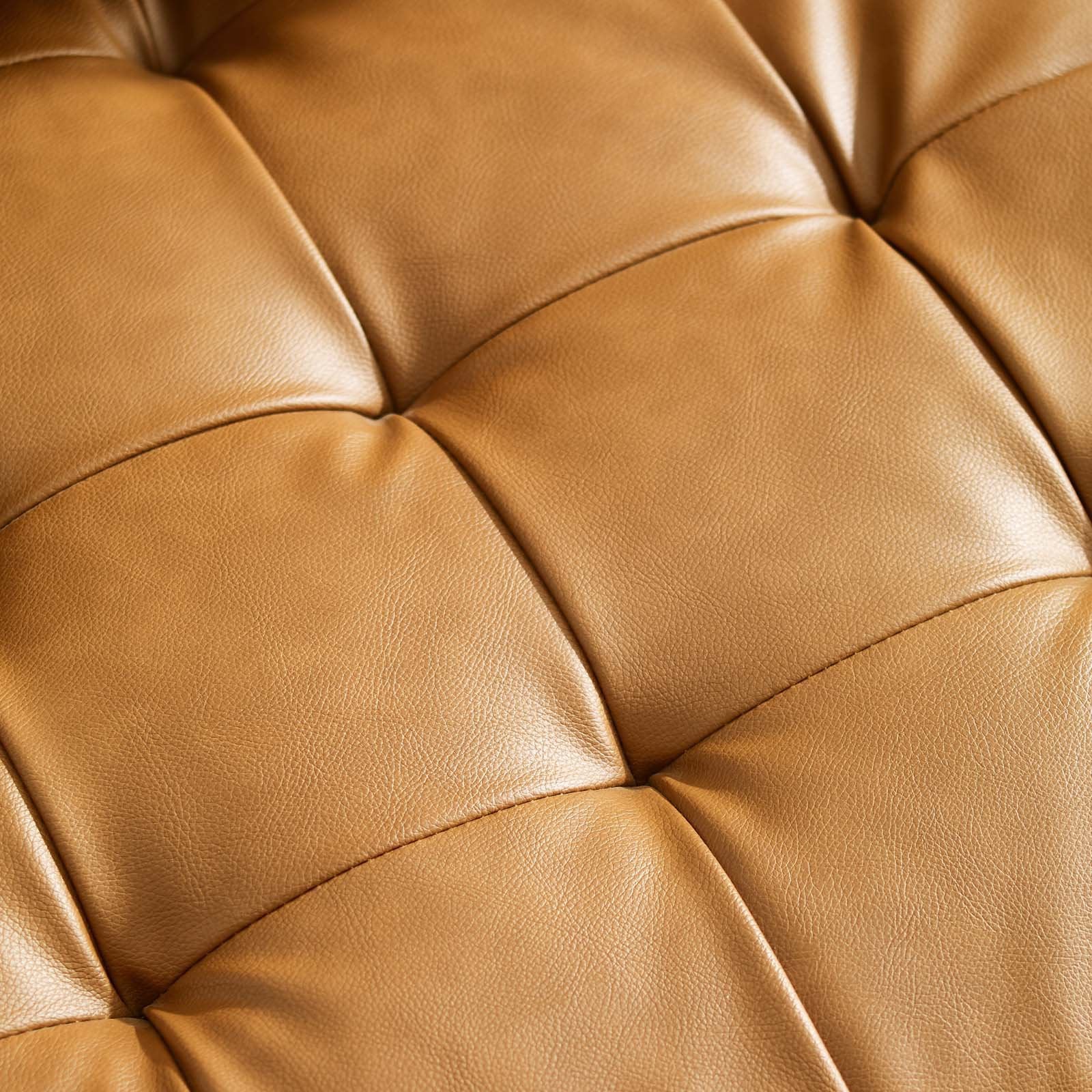 Modway Valour Faux Leather Sofa - Tan