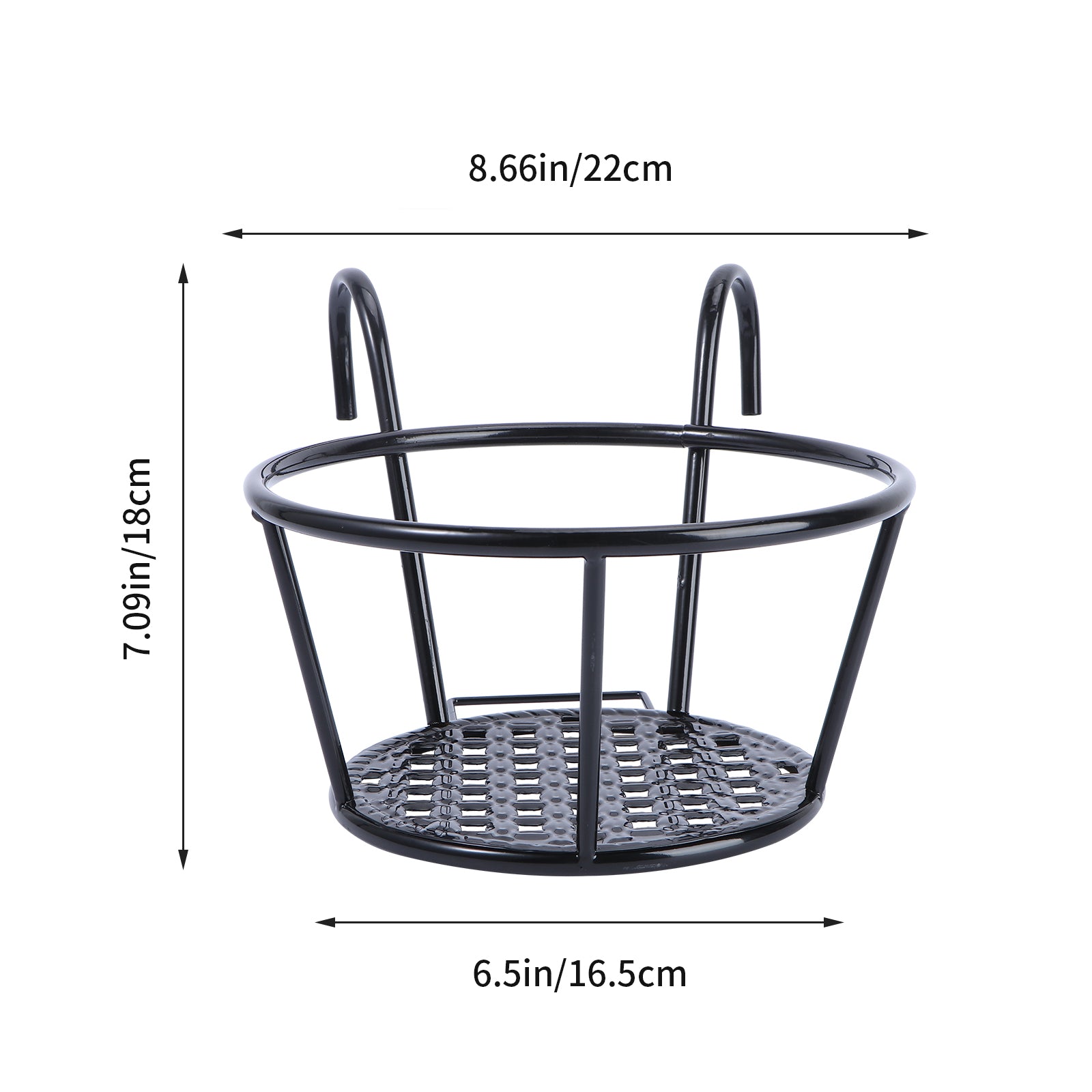 Nuolux Holder Planter Railing Balcony Hangingflower Pot Metal Stand Pots Fence Flowerpot Planters Over Potted Rail Deck Rack