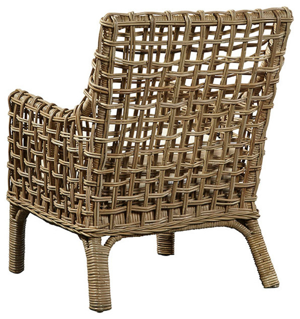 Bali Contemporary Kubu Rattan Arm Chair   Tropical   Armchairs And Accent Chairs   by Furniture Classics  Houzz