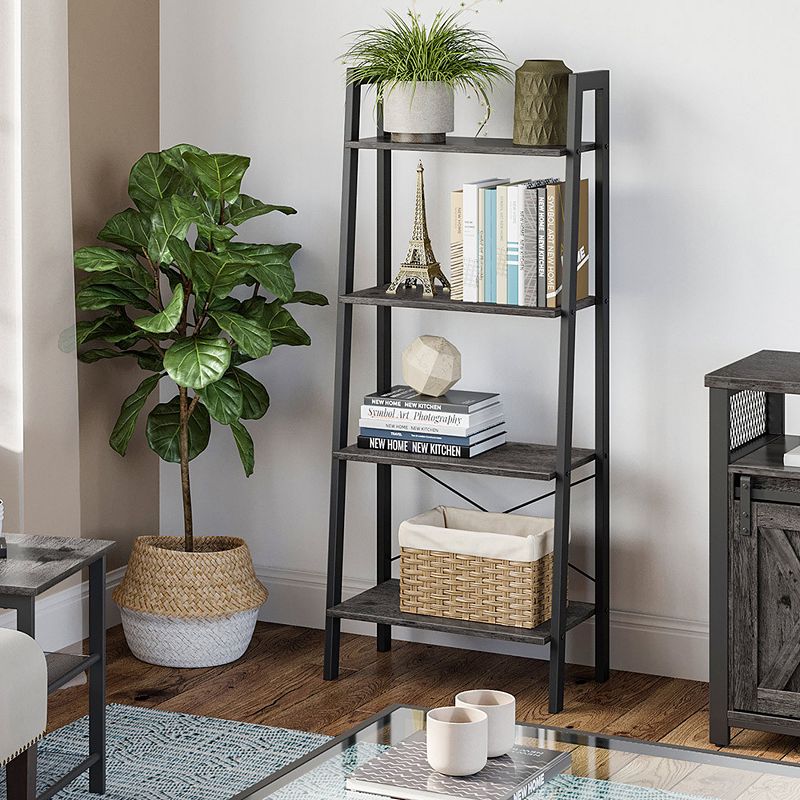 4-tier Bookshelf， Storage Rack Shelves， Bathroom， Living Room