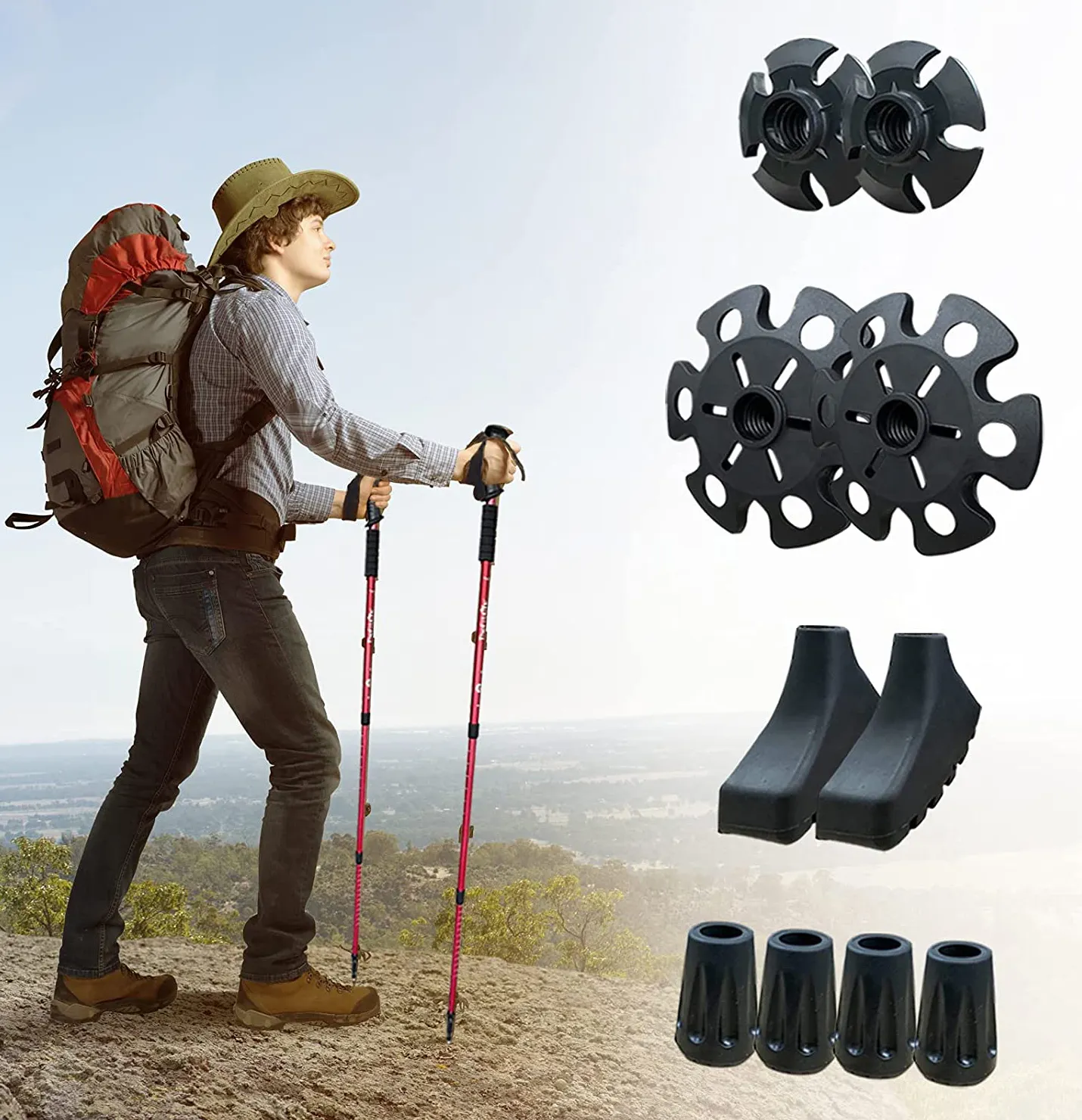 LARIBON New Arrival Rubber Other Camping Hiking s Black 5.83 4.33 1.2inch 51inch