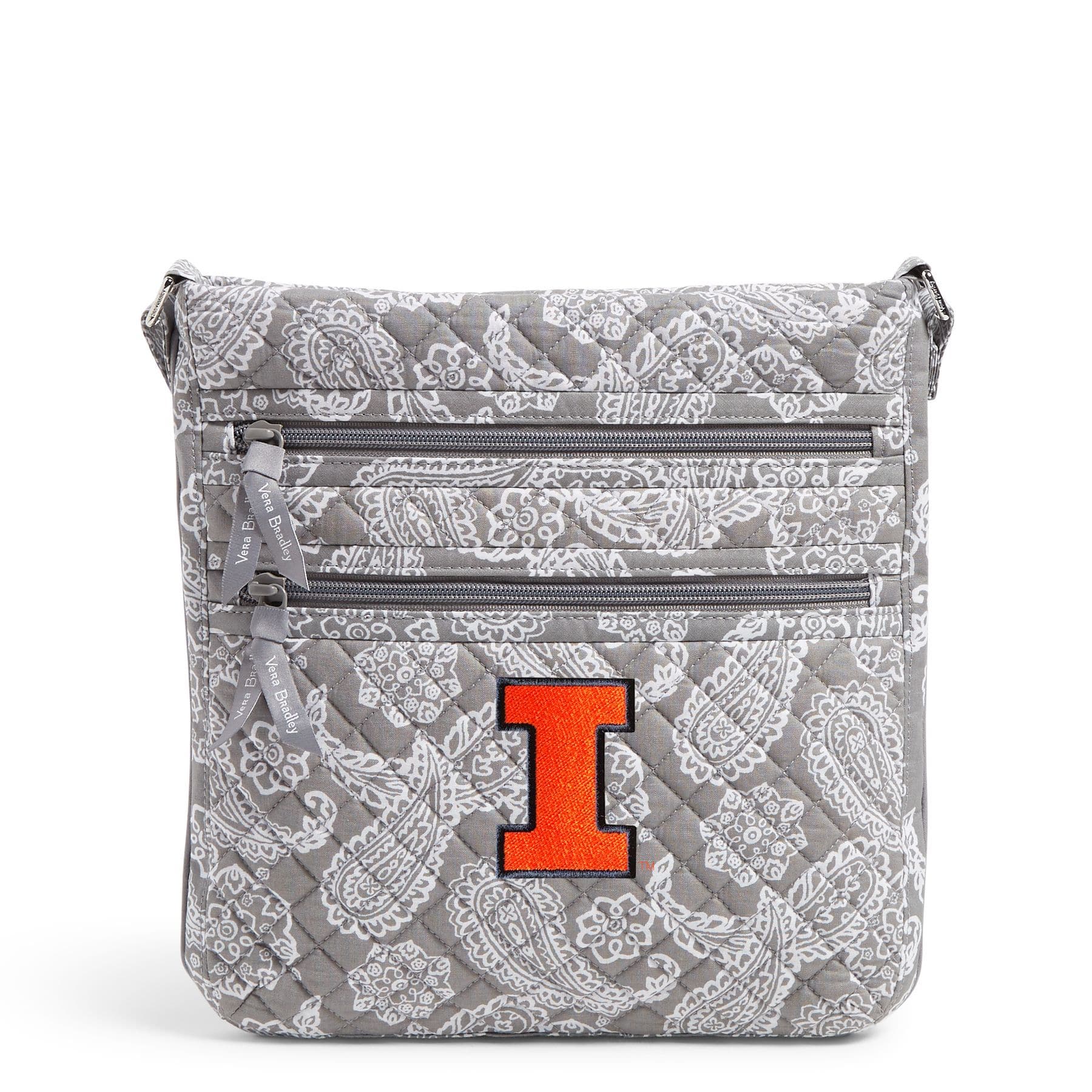 Collegiate Triple Zip Hipster Crossbody Bag