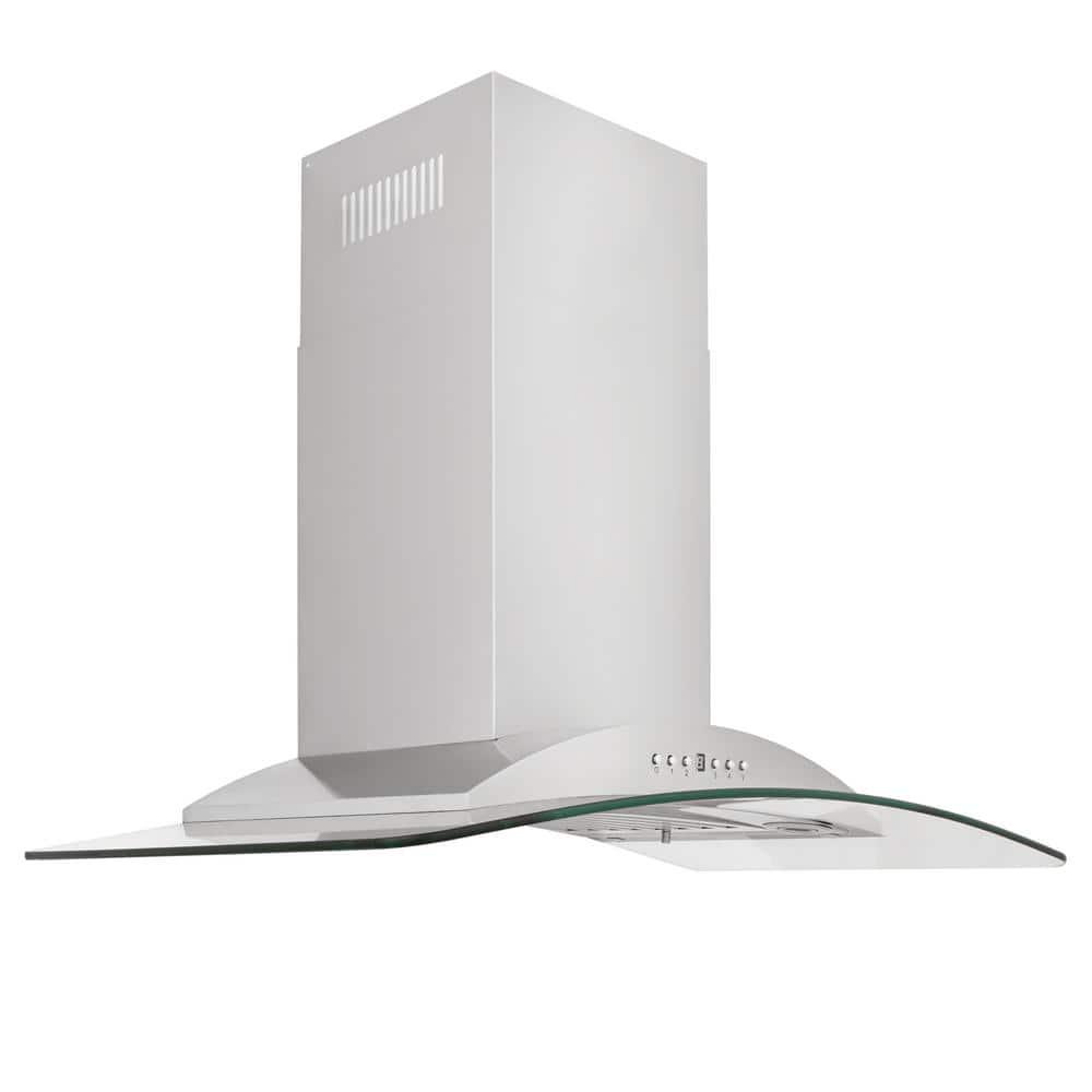 ZLINE Kitchen and Bath 30  Convertible Vent Wall Mount Range Hood in Stainless Steel and Glass