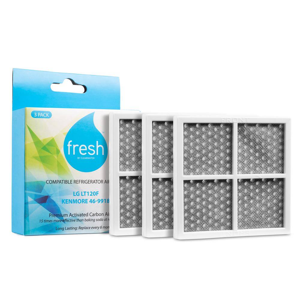 Mist Fresh Replacement Refrigerator Air Filter for LG LT120F Kenmore 469918 (3-Pack) LT120F CWFF343