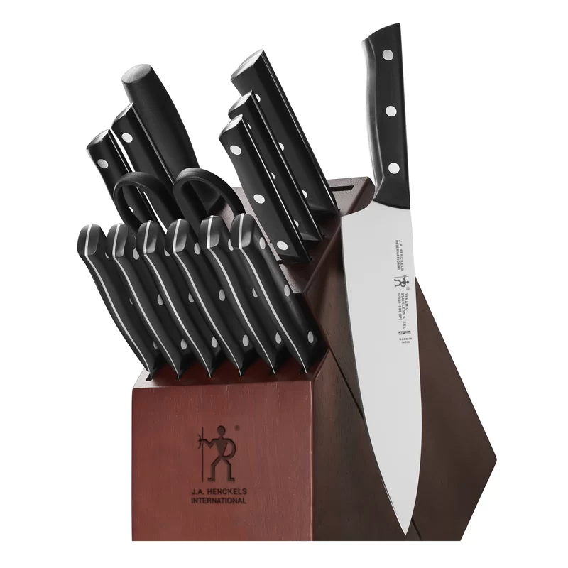 Henckels Dynamic 15-Piece Stainless Steel German Knife Block Set