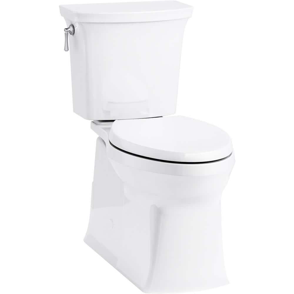 KOHLER Corbelle Comfort Height 2Piece 128 GPF Single Flush Elongated Toilet with Continuous Clean in White