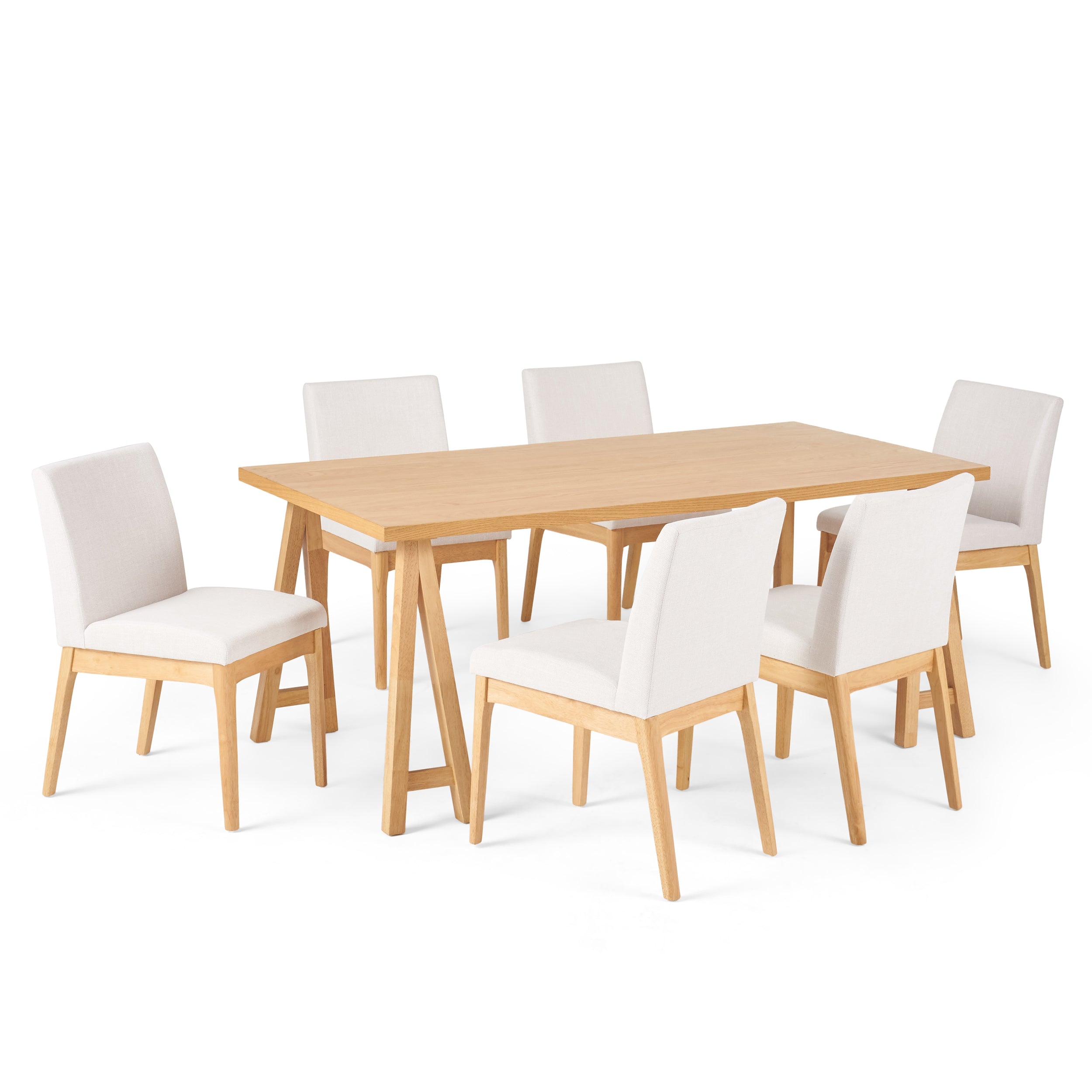 Elsinore Mid-Century Modern 7 Piece Dining Set