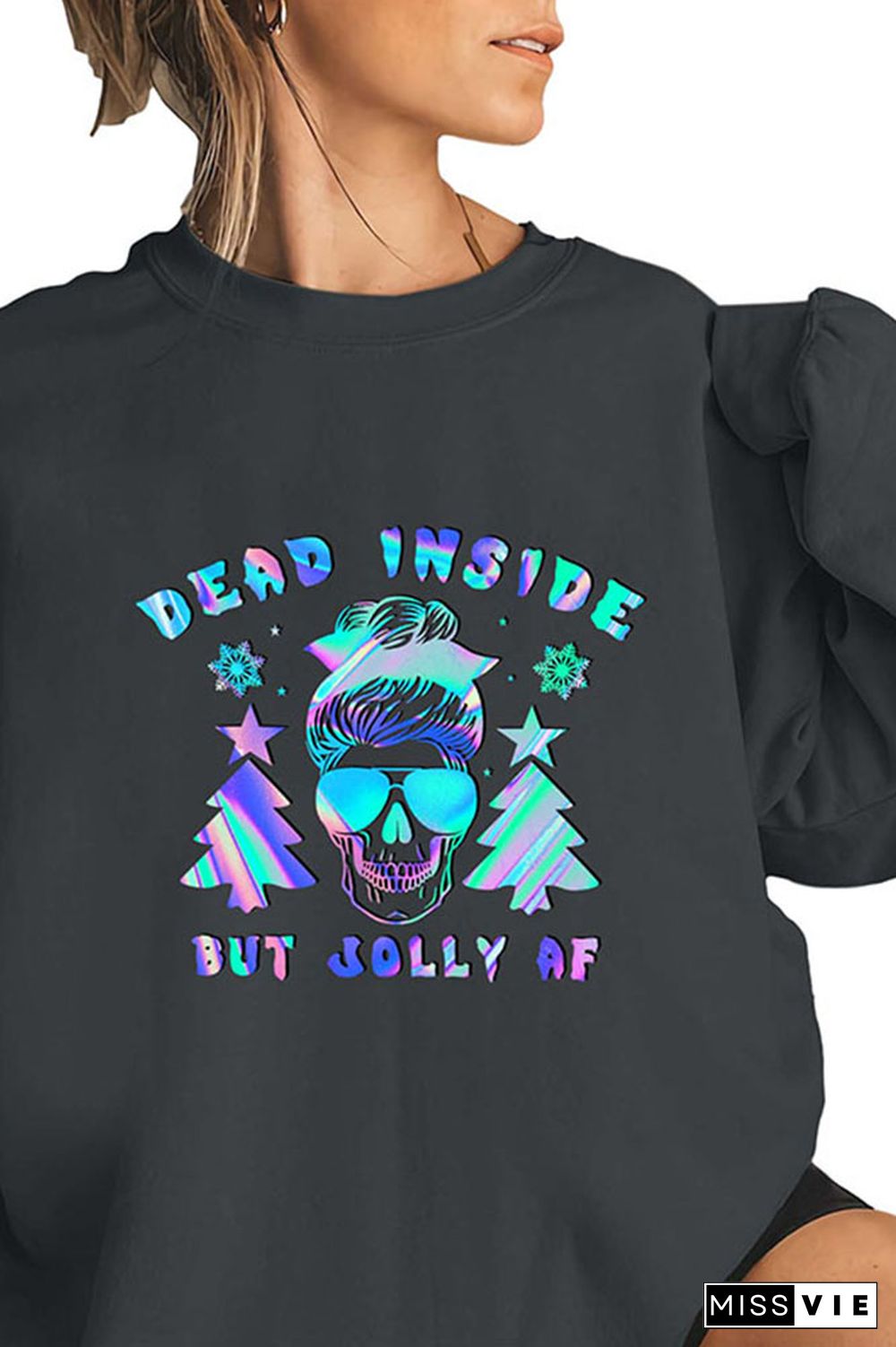 DEAD INSIDE BUT JOLLY AF Crewneck Sweatshirt Wholesale