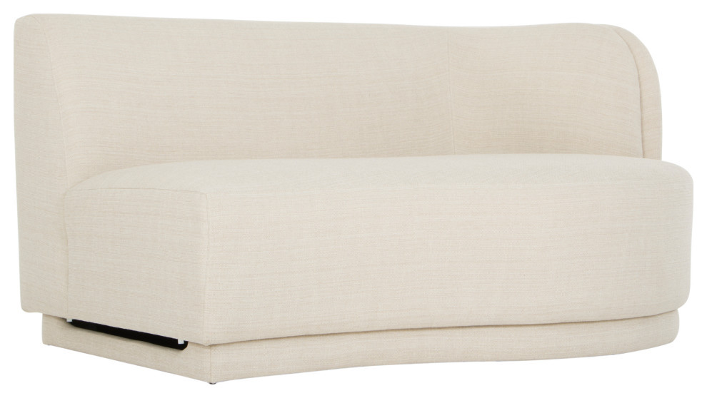 Yoon 2 Seat Chaise Right Sweet Cream   Contemporary   Loveseats   by Moe  x27s Home Collection  Houzz