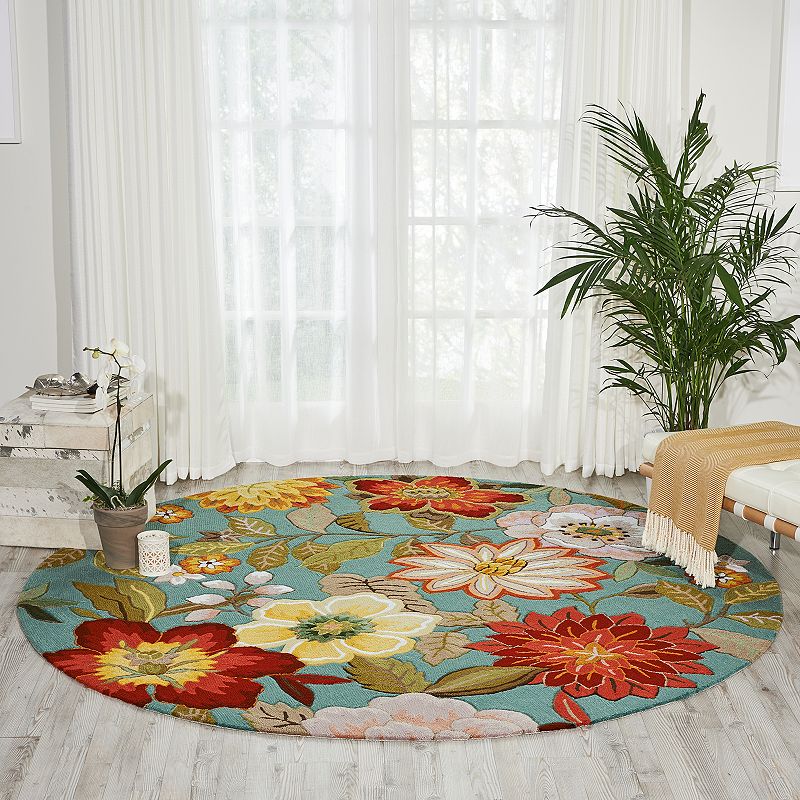 Nourison Fantasy Modern Borderless Floral Rug