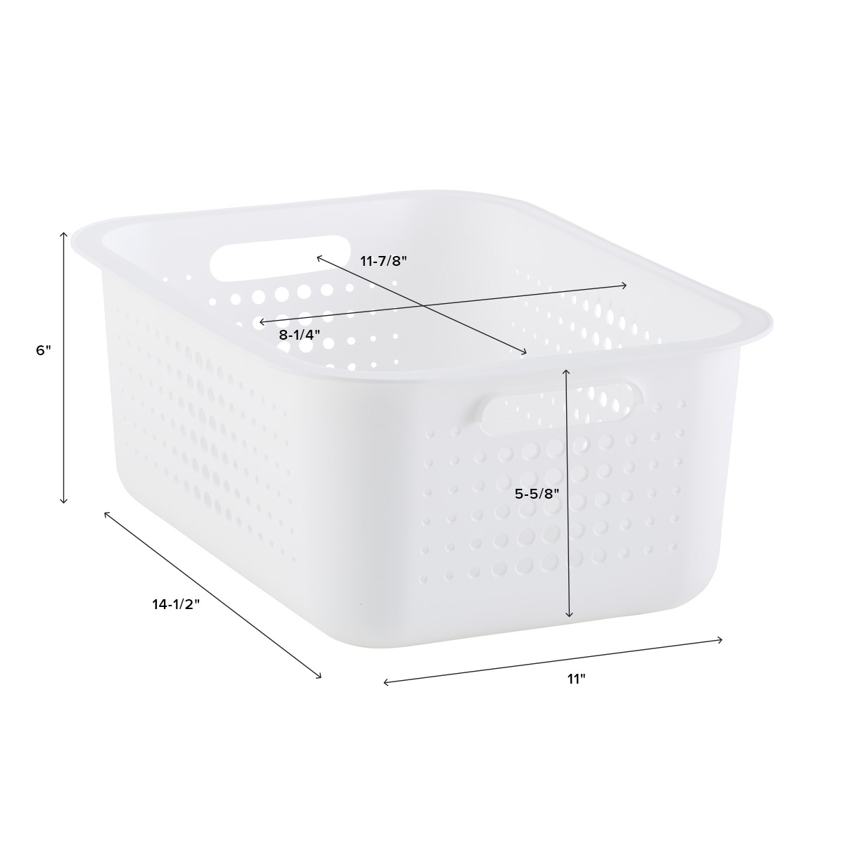 White Nordic Storage Baskets with Handles