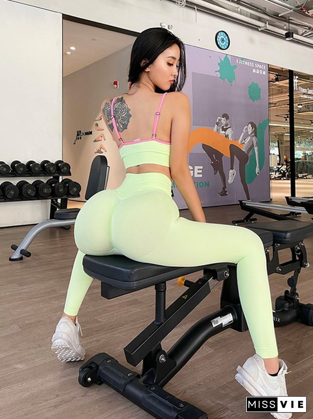 2 Piece Seamless Gym Set Yoga Pants Clothing Bra Leggings Workout Sportswear Fitness Ensembles Sports Wear Women Outfits