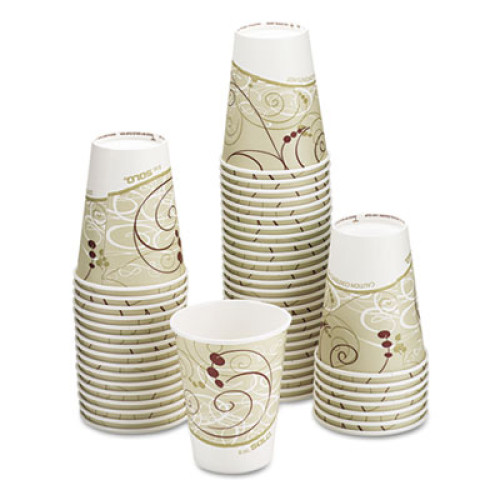 Dart Hot Cups， Symphony Design， 8oz， Beige， 1000/Carton (378SMJ8000)