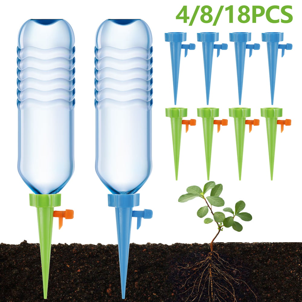 ODOMY Self Watering Spikes Plant Automatic Watering Devices System Garden Home Plant Pot Waterer Tools for Garden Home Indoor Outdoor(18 Pcs)