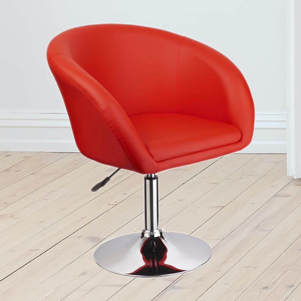 Wilson Red Adjustable Faux Leather Bar Stool WY440R