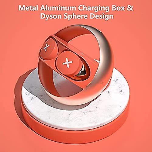 SONGX True Wireless Earbuds， Noise Cancelling Bluetooth Headphones Waterproof with Star Loop Design， Halo Light， in Ear Detection and Touch Control for iPhones and Android（Orange）