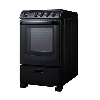 Summit Appliance 24 in. 2.9 cu. ft. Electric Range in Black REX2431BRT1