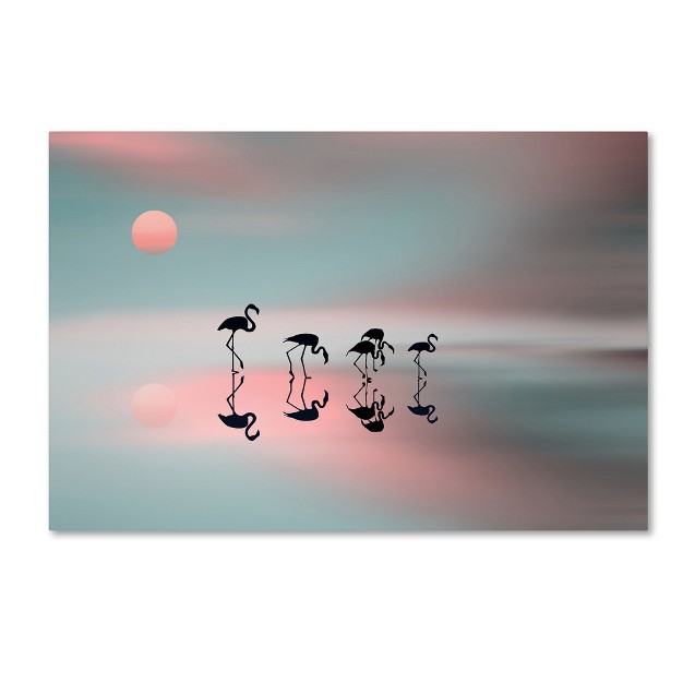 Trademark Fine Art natalia Baras x27 family Flamingos x27 Canvas Art