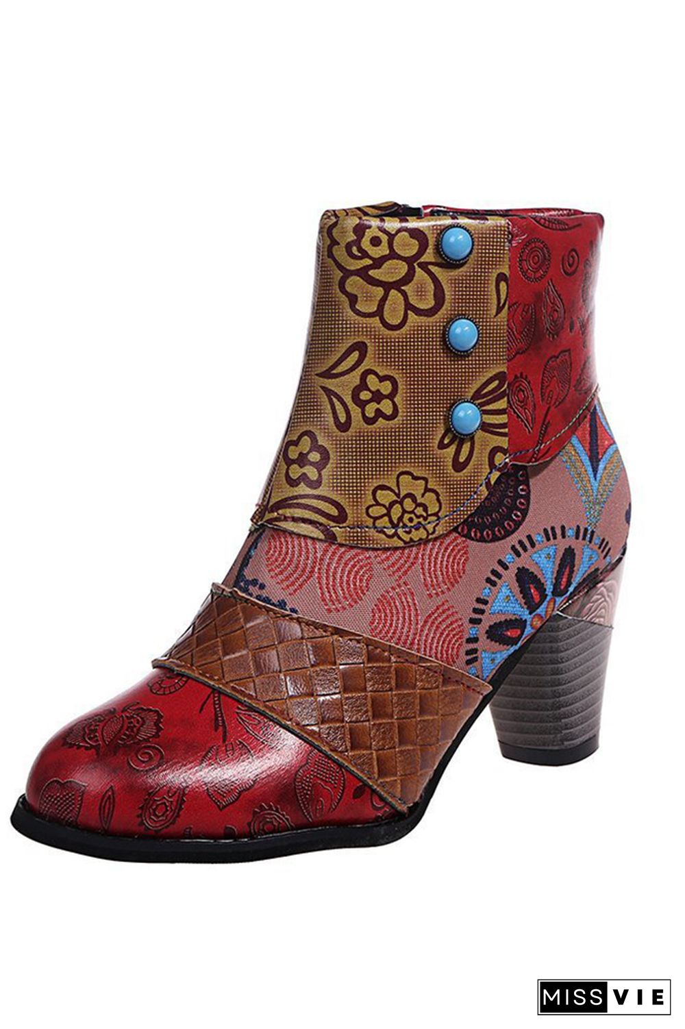 Boho Chunky Heeled Boots Women Wholesale